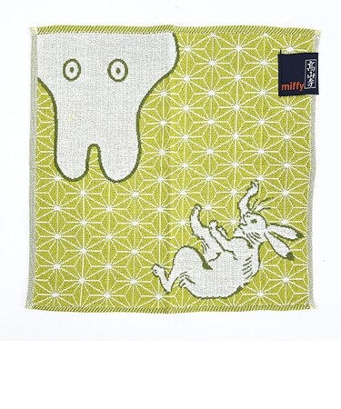 ミッフィー miffy × 鳥獣戯画 ガーゼミニタオル びっくりした ハンカチ
