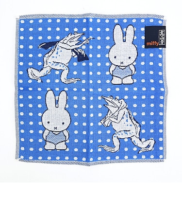ミッフィー miffy × 鳥獣戯画 ガーゼミニタオル みずあびたのしかったね ハンカチ