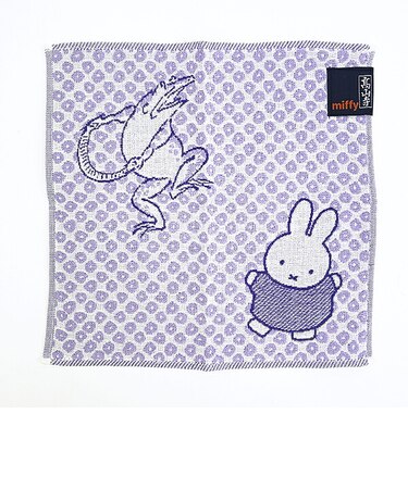 ミッフィー miffy × 鳥獣戯画 ガーゼミニタオル おどろうよ ハンカチ