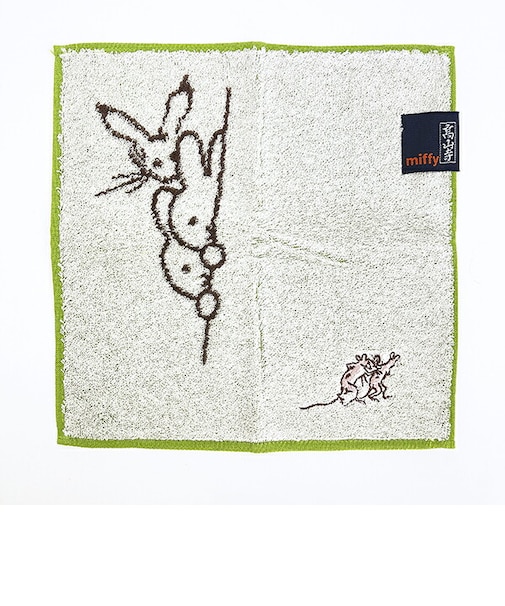 ミッフィー miffy × 鳥獣戯画 ミニタオル なに?なに? ハンカチ
