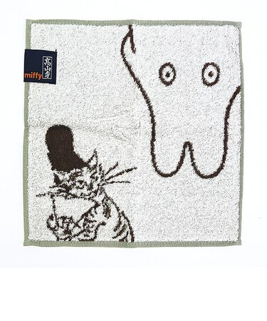 ミッフィー miffy × 鳥獣戯画 ミニタオル にゃーに? ハンカチ