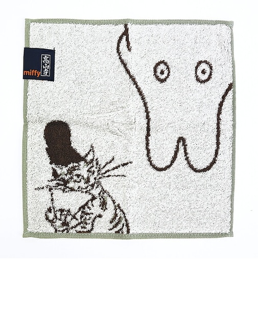 ミッフィー miffy × 鳥獣戯画 ミニタオル にゃーに? ハンカチ