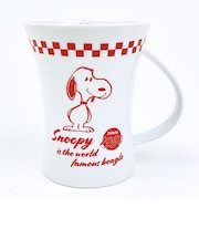 スヌーピー デカマグ (レッド) アメリカンチェックシリーズ コップ 日本製 SNOOPY