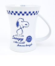 スヌーピー デカマグ (ブルー) アメリカンチェックシリーズ コップ 日本製 SNOOPY