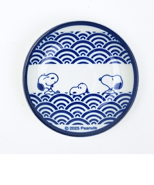 スヌーピー 美濃焼 三寸皿 浪 JAPANESES STYLE 食器 日本製 SNOOPY