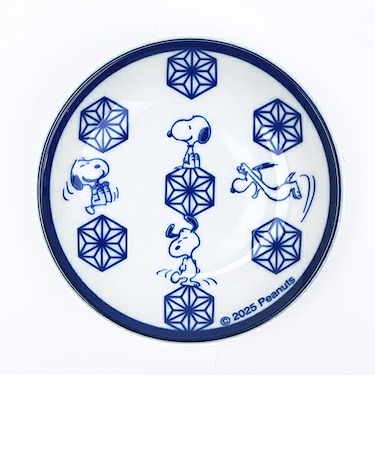 スヌーピー 美濃焼 三寸皿 麻の葉 JAPANESES STYLE 食器 日本製 SNOOPY