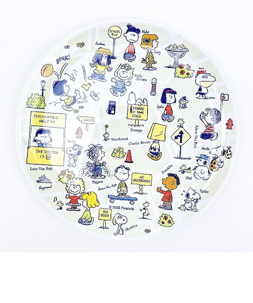 スヌーピー メラミンプレート BE ALL PEANUTS2 グレー 食器 SNOOPY