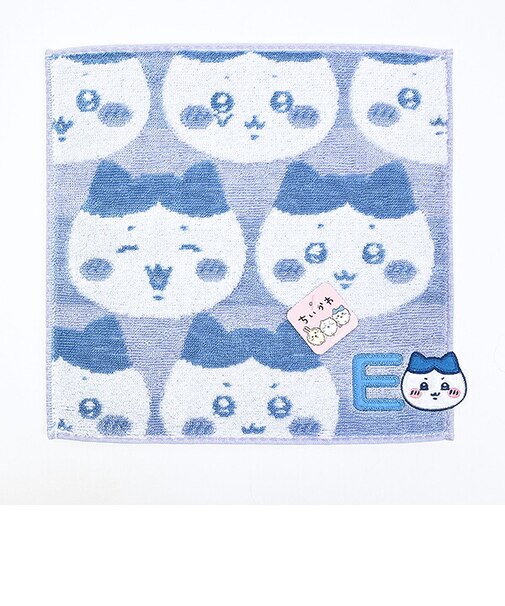 ちいかわ ハチワレ イニシャル タオルハンカチ(E)
