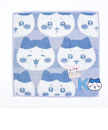 ちいかわ ハチワレ イニシャル タオルハンカチ(K)