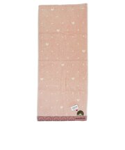 モンチッチ ドットハート フェイスタオル (ピンク)