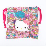 サンリオ ハローキティ ボアフェイス巾着 ラッピング柄 (ピンク) Sanrio