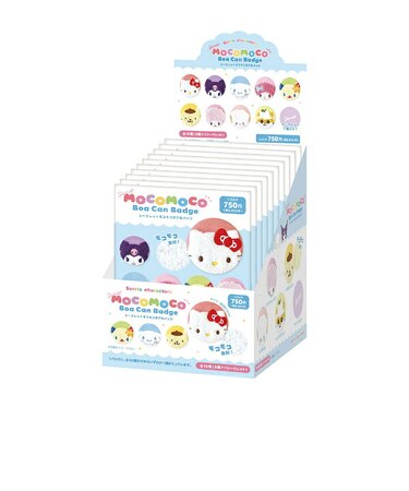 サンリオ シークレットモコモコボア缶バッジ 全10種 コンプリートBOX Sanrio