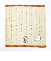 スヌーピー ウォッシュタオル (Washing) ベージュ ハンカチ 西川 日本製 SNOOPY