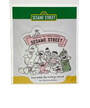 セサミストリート Retro style ステッカー (ホワイト) シール 文具 日本製