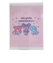 セサミストリート アビー × サンリオ キキララ A4クリアファイル (ピンク) 文具 日本製 Sanrio