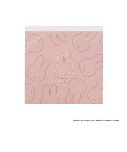 ミッフィー miffy スクエアメモ (ピンク) 文具 日本製