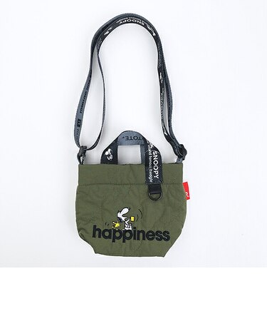 スヌーピー キルトショルダーバッグ(小) カーキ ルートート ROOTOTE SNOOPY