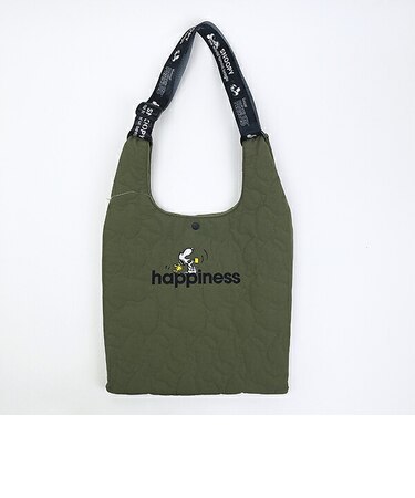 スヌーピー キルトショルダーバッグ カーキ ルートート ROOTOTE SNOOPY