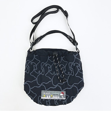 スヌーピー 巾着キルトショルダーバッグ ブラック ルートート ROOTOTE SNOOPY