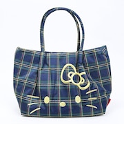 サンリオ ハローキティ チェック柄トートバッグ ネイビー ルートート ROOTOTE Sanrio