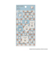 ミッフィー miffy シール (ブルー) MIFFY CHECK シリーズ 文具