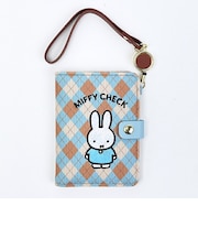 ミッフィー miffy パスケース(A) (ブルー) MIFFY CHECK シリーズ 定期入れ