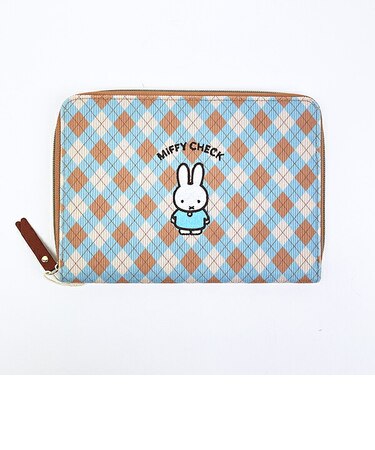 ミッフィー miffy ステーショナリーケース (ブルー) MIFFY CHECK シリーズ