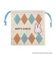 ミッフィー miffy 巾着袋(S) (ピンク) MIFFY CHECK シリーズ 日本製