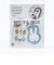 ミッフィー miffy フェイス アクリルマーカーチャームセット (ブルー) MIFFY CHECKシリーズ 日本製