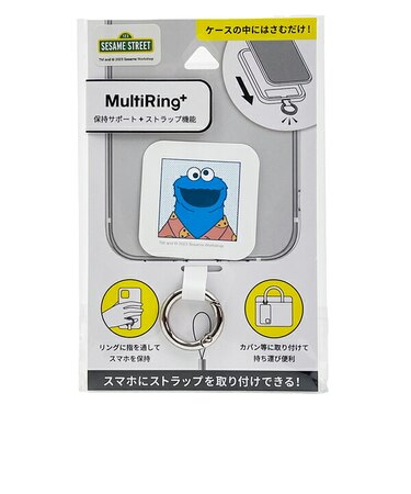 セサミストリート クッキーモンスター マルチリングプラス スマホ用品
