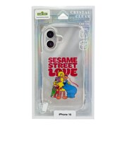 セサミストリート クリスタルクリアケース (iPhone16) LOVE iPhoneケース スマホ用品