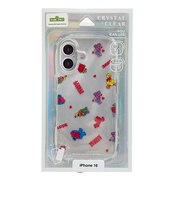 セサミストリート クリスタルクリアケース (iPhone16) 総柄 iPhoneケース スマホ用品
