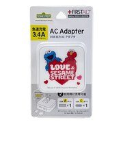 セサミストリート エルモ&クッキーモンスター USB/USB Type-C ACアダプタ 充電器 スマホ用品