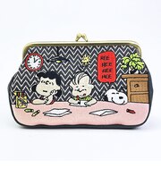 スヌーピー 畳刺繍ペンポーチ がま口 NLC フレンズ ペンケース SNOOPY