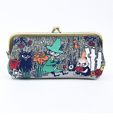 ムーミン リトルミイ 畳刺繍スリムペンポーチ がま口 NLC 森 ペンケース MOOMIN