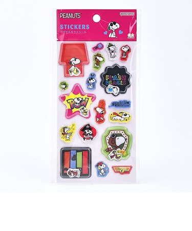 スヌーピー カプセル＆ラメシール カラフル ステッカー 文具 SNOOPY