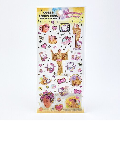 サンリオ ハローキティ ×マツケンサンバ クリアキャンディシール (ゴールド) 文具 Sanrio