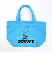 スヌーピー チャーリーブラウン スウェットトートバッグ ブルー SNOOPY