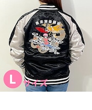 らんま1/2 リバーシブルスカジャン(L) ブラック×ブラック アパレル