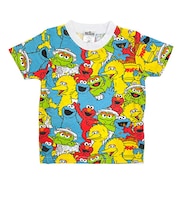 セサミストリート セサミ総柄 Tシャツ(100） キッズ アパレル