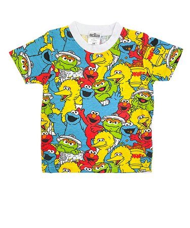 セサミストリート セサミ総柄 Tシャツ(100） キッズ アパレル
