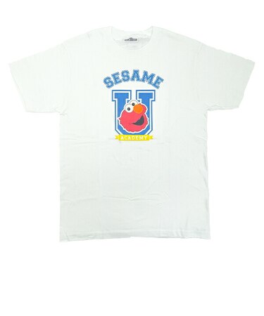 セサミストリート エルモ ユニセックスTシャツ(S) ホワイト アパレル