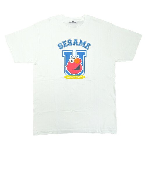 セサミストリート エルモ ユニセックスTシャツ(S) ホワイト アパレル