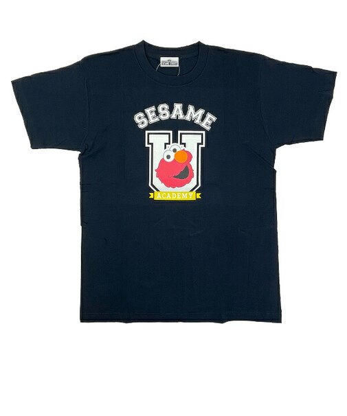 セサミストリート エルモ ユニセックスTシャツ(S) ネイビー アパレル