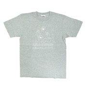 セサミストリート エルモ×クッキーモンスター ユニセックスTシャツ(S) フロッキー グレー アパレル