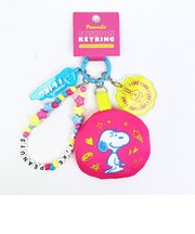 スヌーピー じゃらじゃらクッションキーリング ピンク  I LIKEシリーズ キーホルダー SNOOPY