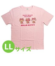 サンリオ 日焼けキティ 半袖Tシャツ(XL) ジュース ピンク アパレル Sanrio