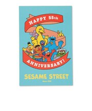 セサミストリート 55th ポストカード ブルー 文具 日本製
