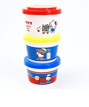 サンリオ ハローキティ ジョイント式薄肉保存容器3Pセット スーパーマーケット ランチ 日本製  Sanrio