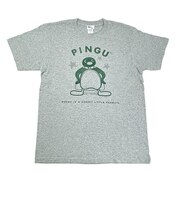 ピングー (PINGU) 掠れプリントTシャツ(L) マント グレー アパレル